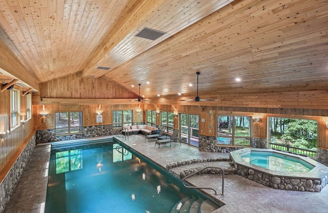 Luxury Forest Pool House with Hot Tub