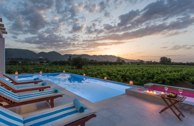 Luxury Villa with Private Pool, Tennis Court & Vineyard | Aneli Villa Elissavet