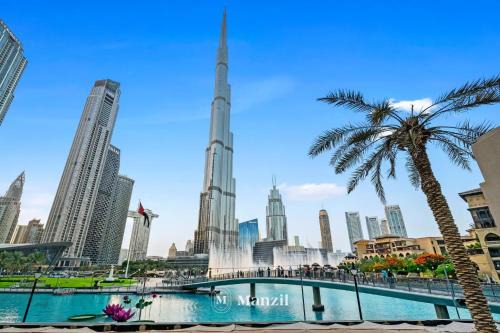 Manzil - Luxury 3BR Villa w/maid room, Full Burj & Fountain view
