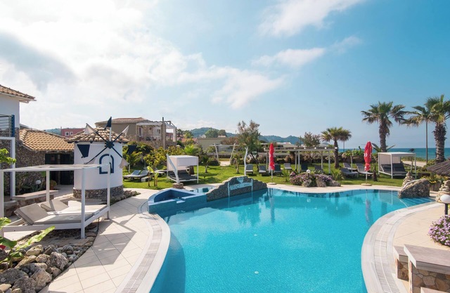 'Mirage Arillas Studio Type B15' with Sea View, Shared Pool & Wi-Fi