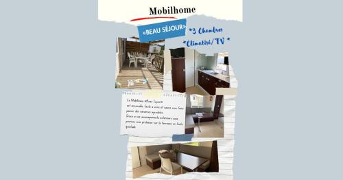 Mobilhome Beau Séjour - 3 Chambres Climatisé-TV