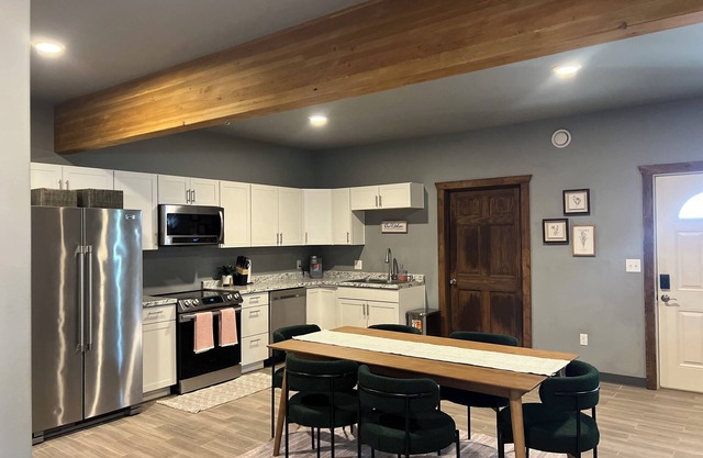 Modern 2‑bed condo near downtown Fairbanks fully equipped kitchen in‑unit laundry off‑street parking