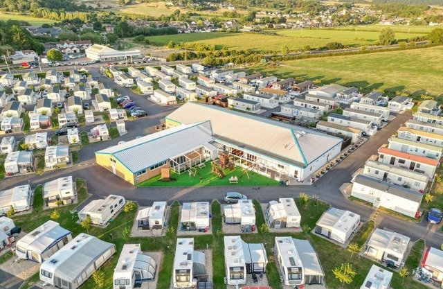 Modern and contemporary 12ft wide caravan with one double and one twin.
