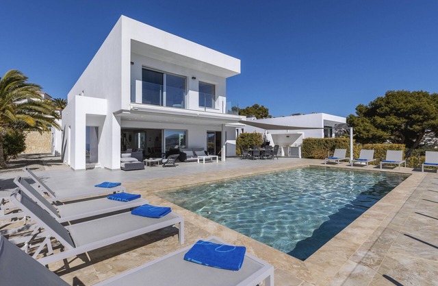 Modern and romantic villa in Moraira, Costa Blanca, Spain with private pool for 4 persons