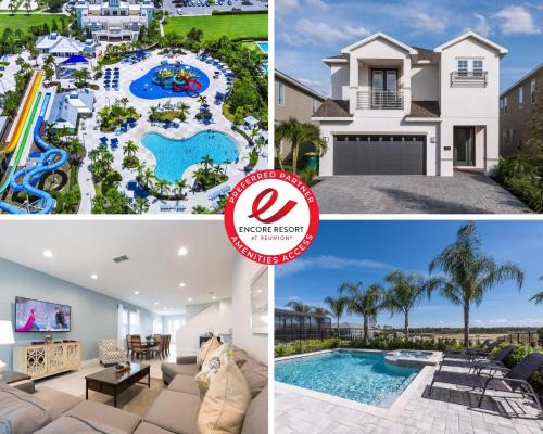 Modern Home Near Disney With Private Pool, Media Room And Waterpark & Resort Access At Encore Resorts Reunion - 7576Mr