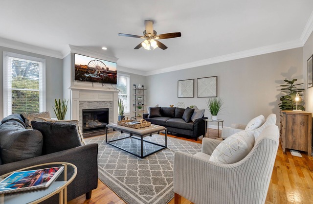 Modern Lux Farmhouse near ATL Beltline w/Grill & Arcade Games
