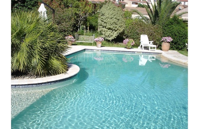 Modern villa with swimming pool and private garden,