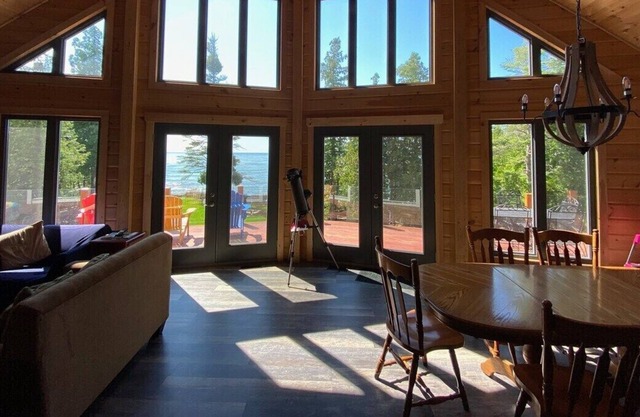 Modern Waterfront Log Cabin