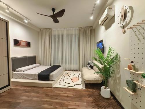 Molek Regency Cozy Studio 15 min to CIQ -4pax 1 CP