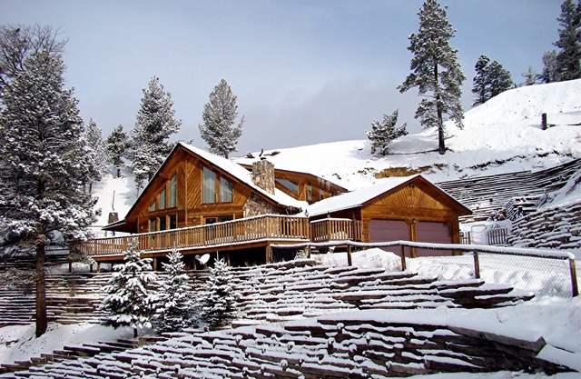Mountain side home overlooking village and ski area