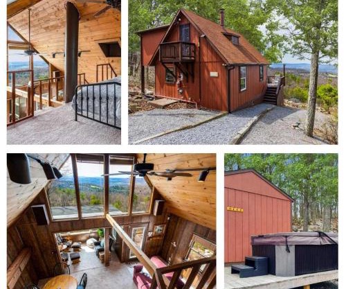 Mountaintop Views, Hot Tub, Deck, Fire Pit & WiFi