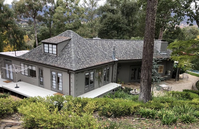 Napa Valley estate, located on three private gated acres …a short walk to town!