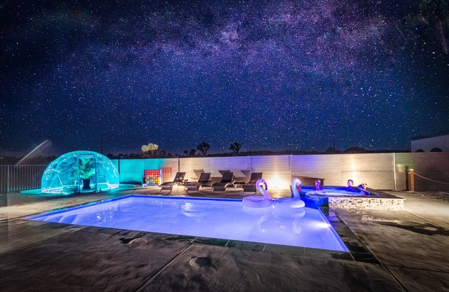 New Tiny Home | Stargazing DOME | Pool | Spa |Mini golf | Joshua Tree Views