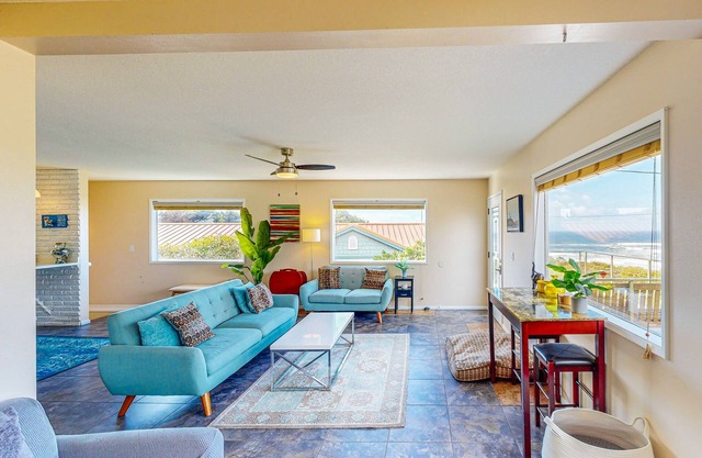 Ocean-view home - private hot tub, outdoor shower, dog-friendly - walk to beach