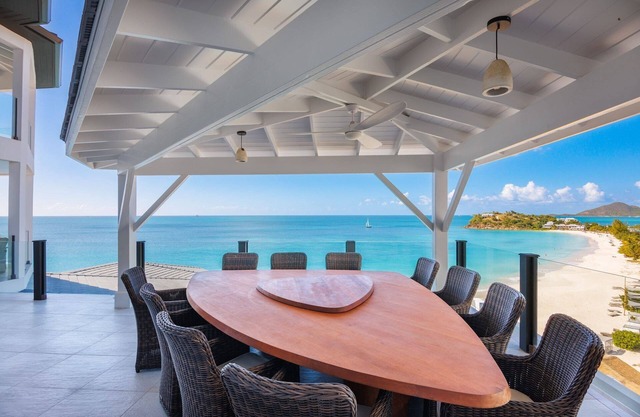 Oceanfront 4-Bedroom Villa with Panoramic Caribbean Views