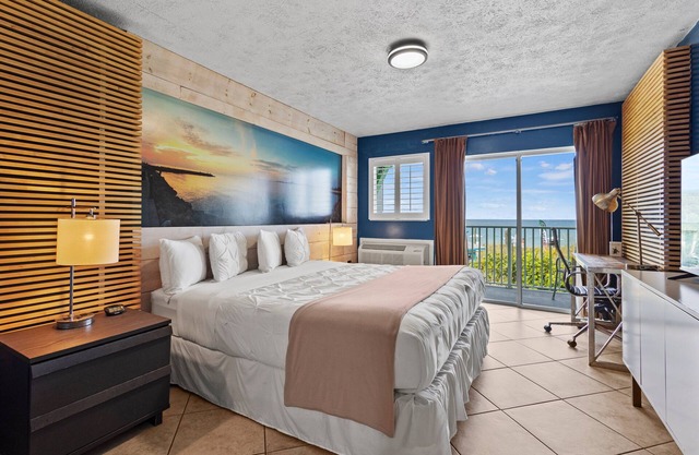 Oceanfront Inn Room #17- Ocean View Balcony, King Bed
