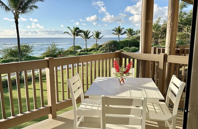 Oceanfront, Ocean-View, Steps to Beach, Kaha Lani Resort #221, Wailua Golf