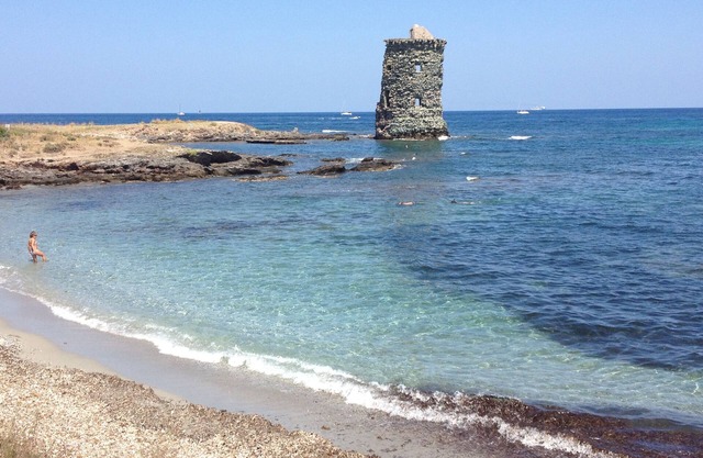 Old village house with large terrace in hamlet, Cap Corse