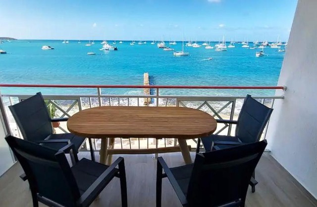 One bedroom appartement at Sandy Ground 290 m away from the beach with sea view shared pool and terrace