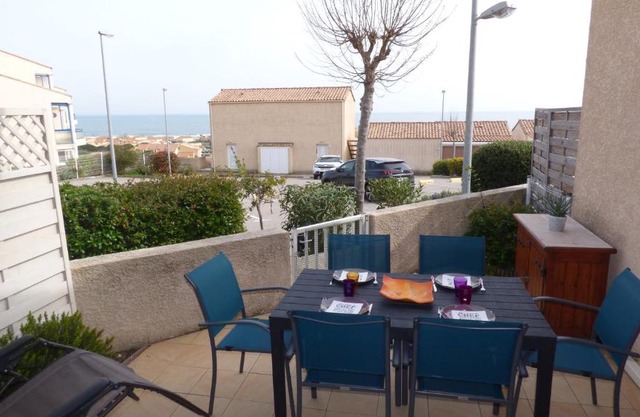 Pavillon T2 Mezzanine, piscine, Mer Indigo, St Pierre la Mer