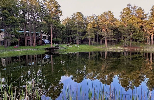 Peaceful private 15 acres, hot tub & pond! Black forest - 25 mins from Springs