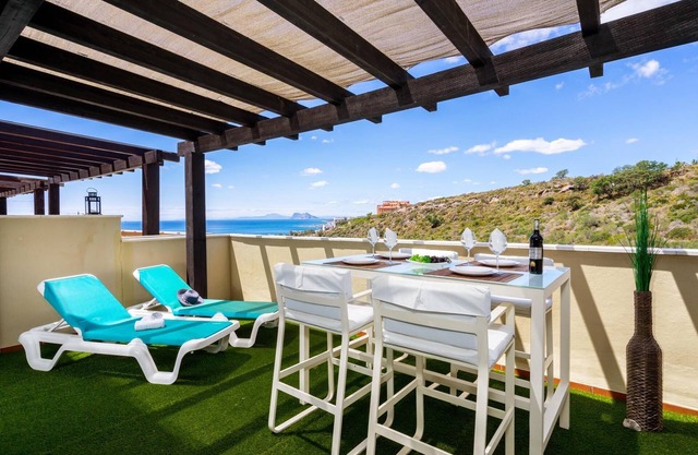 Penthouse with magnificent views of Gibraltar, south-southwest orientation.