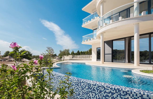 PERLA RESORT LUXURY APARTMENTS LOCATED ON CHARMING BEACH IN ROGOZNICA CROATIA