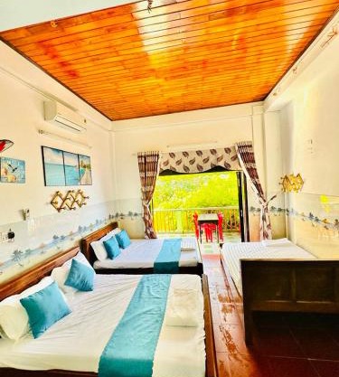 Phòng ba giường có view biển