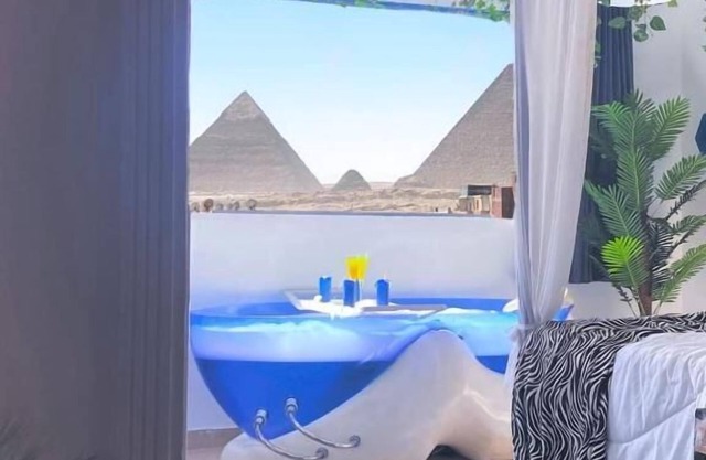 Pharaoh pyramids view