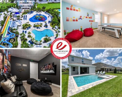 Precious Home Near Disney With Private Pool, Theater Room And Waterpark & Resort Access At Encore Resort Reunion - 7449Mr