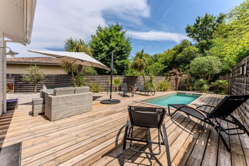 Pretty house with pool and large terrace - Bassin d'Arcachon