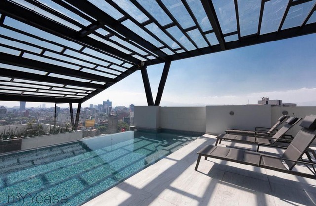 Private Balcony Infinity Pool & Rooftop in La Roma - Queretaro