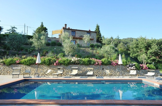 Private Villa with WIFI, A/C, private pool, TV, terrace, panoramic view, parking, close to Cortona