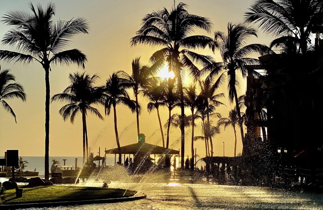 Puerto Vallarta, on the beach. Beautiful sunsets