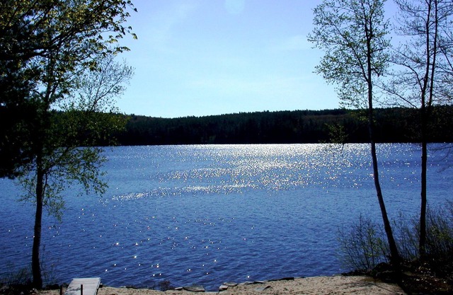 Quiet lakefront home with private beach near Bridgton, ME