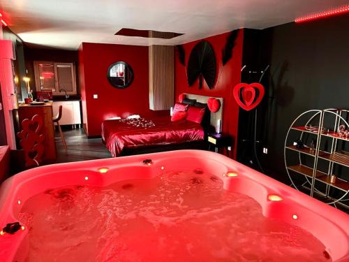 Redroom, Spa, Sauna, cheminée, romantique pour 2