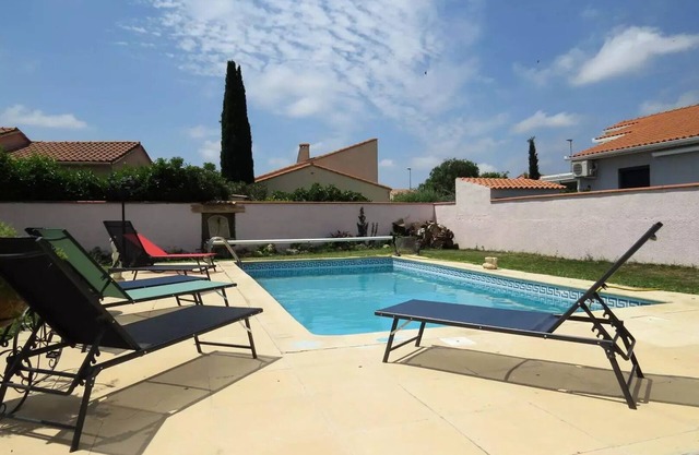 Residence 6pc7-st Laurent De La Salanque - Family villa private pool near beach 6PC7