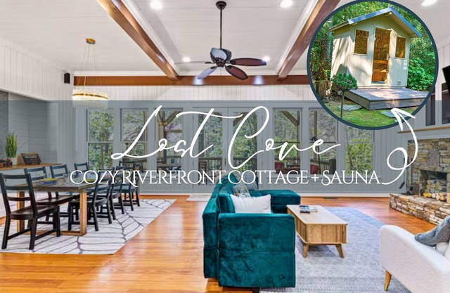 Riverfront Cabin, Sauna, 3BD, Private Trail Access
