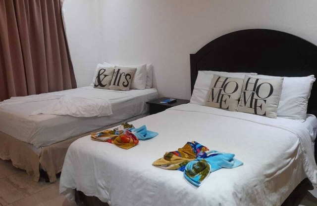 Room for 4 people with access to private beach