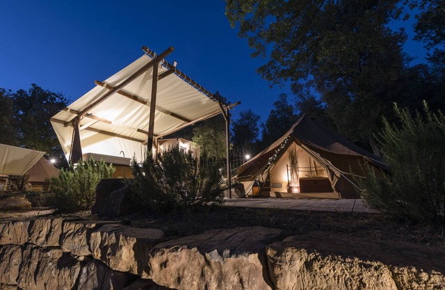 Roomy tents full equipped with every commodity