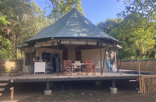 Safari tent on the beach. Near Manuel Antonio, nature, beach and plunge pool