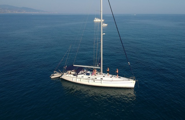 Sailboat in Côte d'Azur (French Riviera)