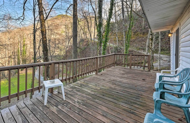Secluded Bryson City Home w/Deck, Steps to Creek!