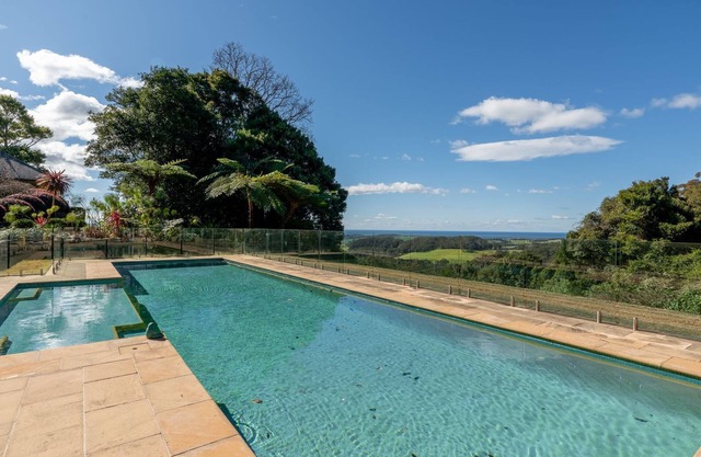 Serene luxury home with tranquil views on mountain tops