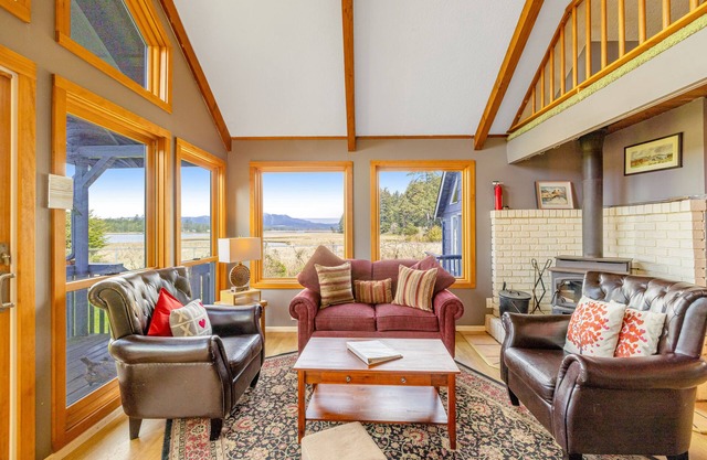 Serene Sandlake Bayfront Home with WiFi & Private Hot Tub - Dogs Welcome