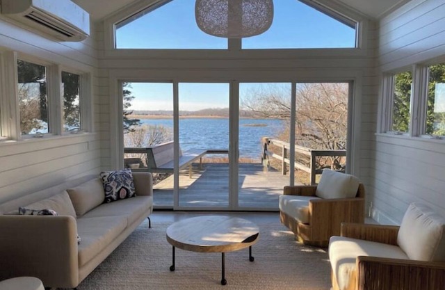 Serene waterfront in protected natural setting
