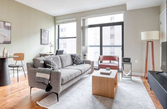 Sleek Mount Vernon 1BR w/Gym, Roof & W/D, near Metro, by Blueground