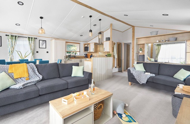 Spacious and luxury lodge with TV/Freeview.