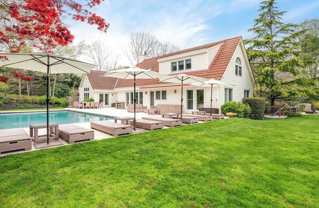 Spacious Wainscott Escape with Private Pool, Spa, and Luxurious.