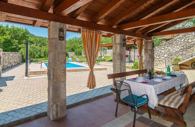Stone house with private pool and garden in quiet place